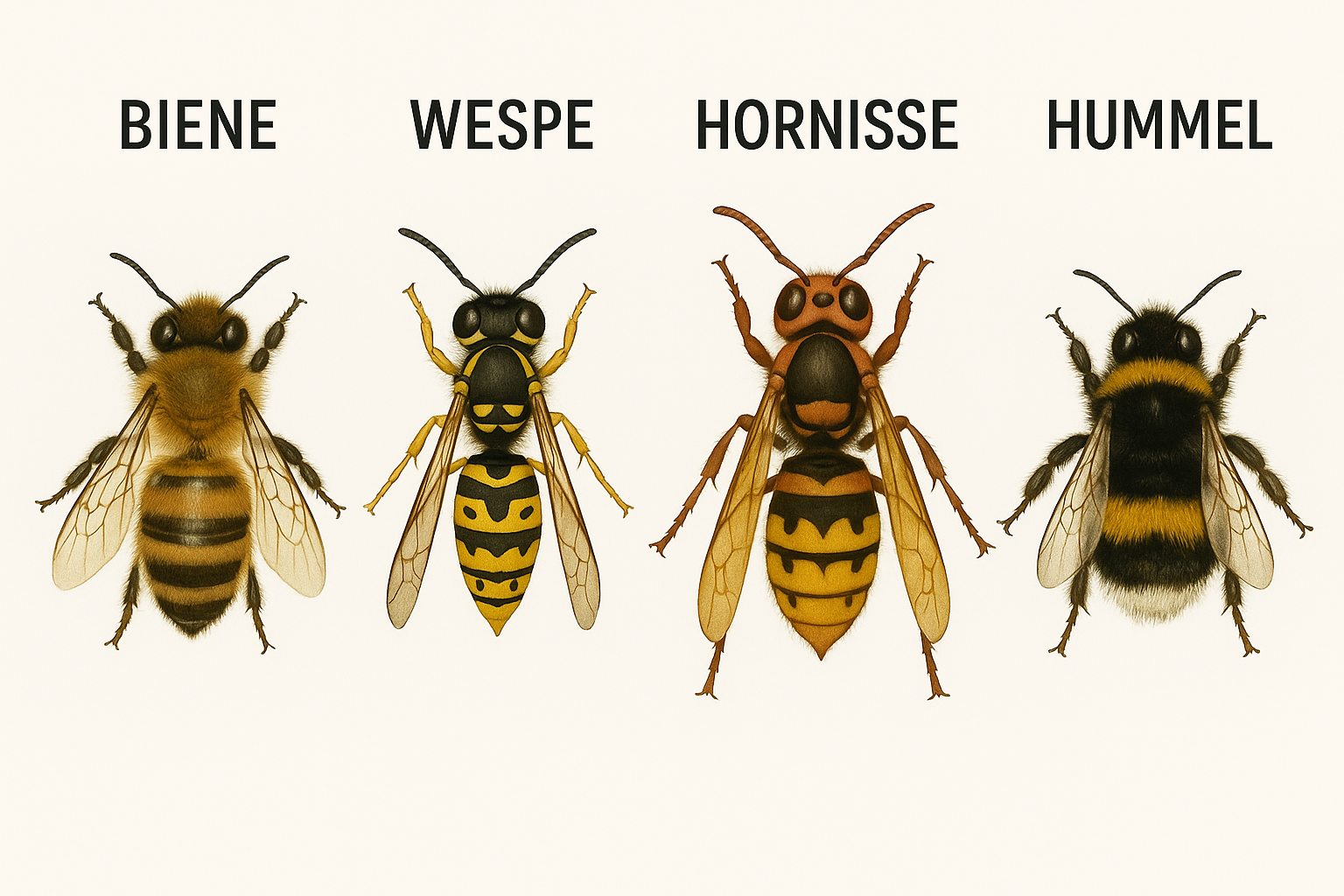 biene wespe hornisse hummel